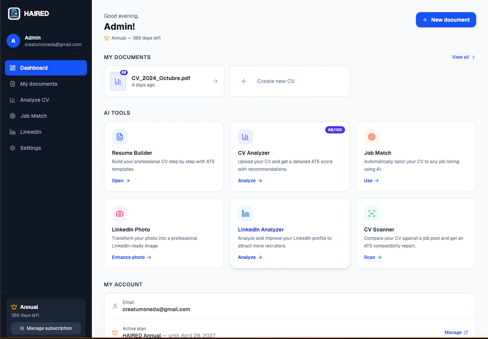 Haired - Your Resume, Made Easy with AI screenshot 4