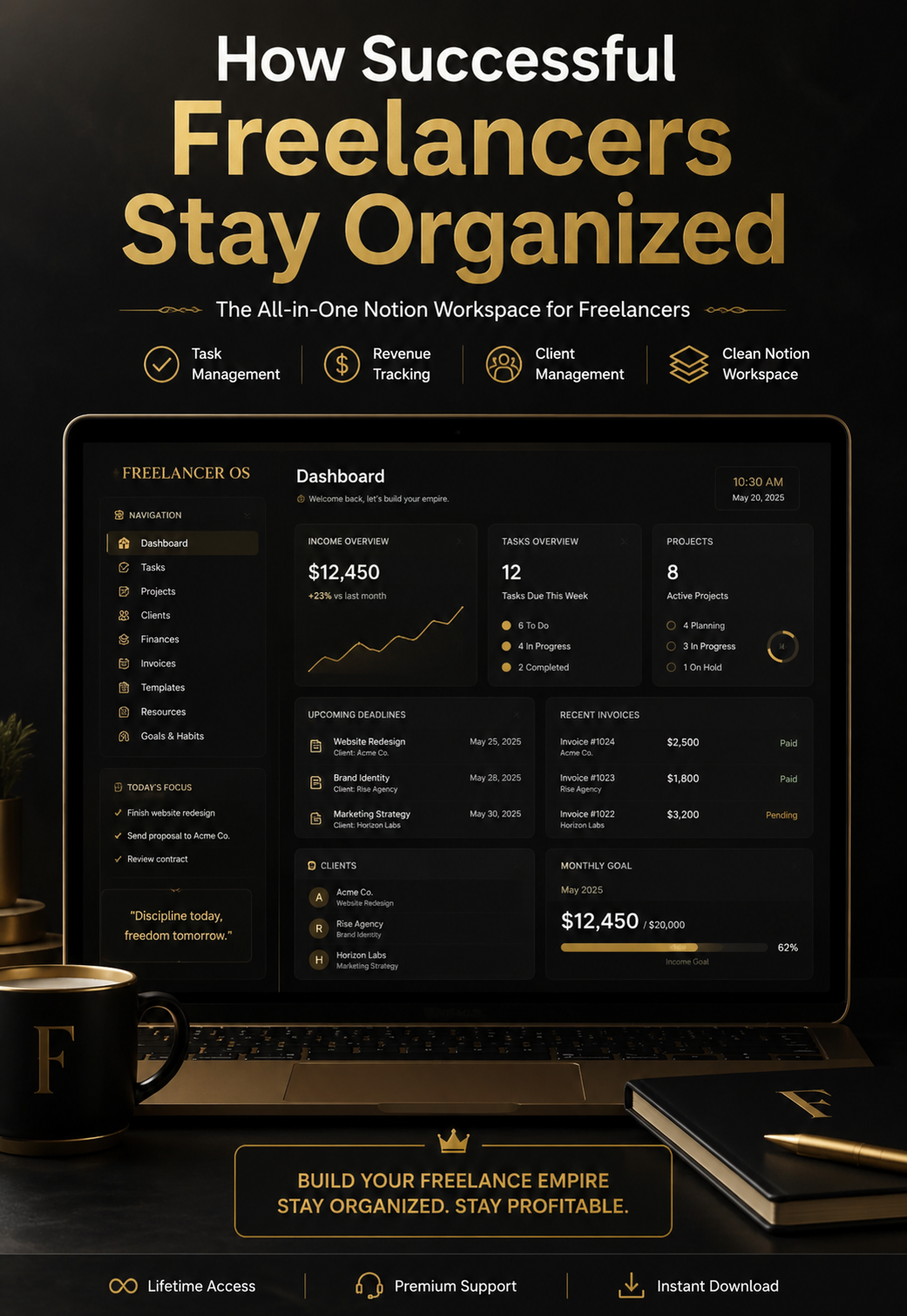 Freelancer OS: Notion Dashboard gallery image