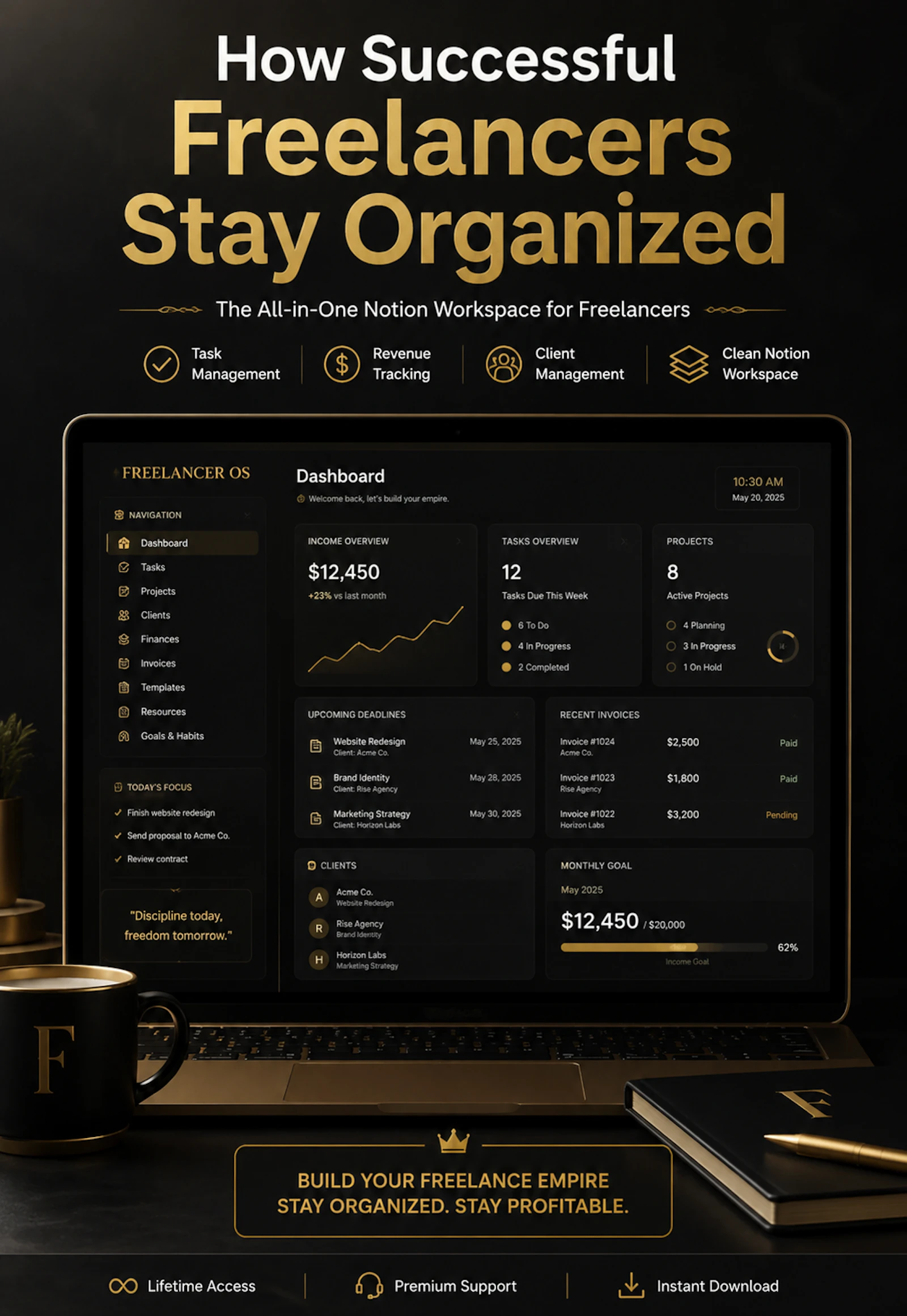 Freelancer OS: Notion Dashboard screenshot 4