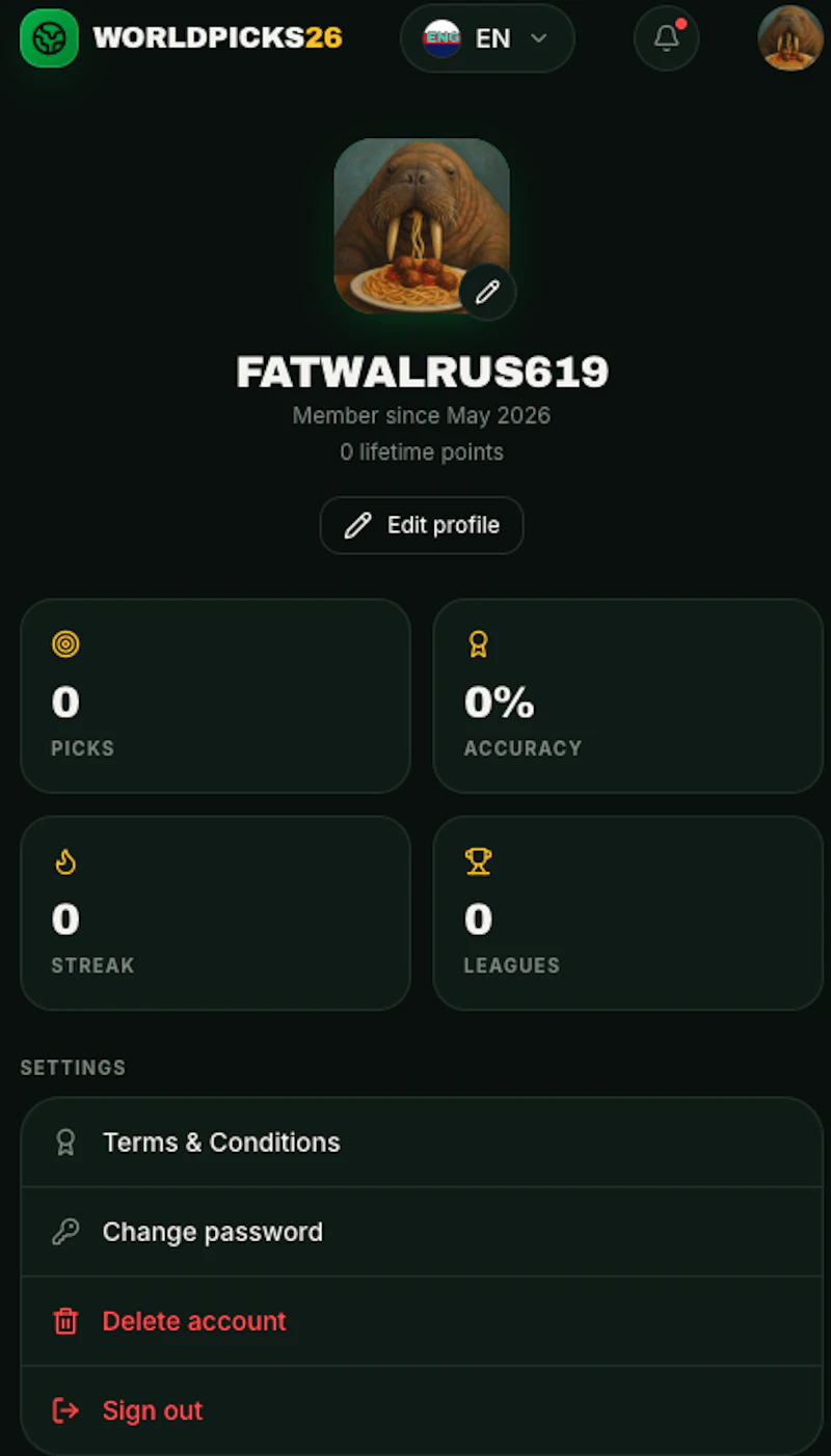WorldPicks2026 - 2026 World Cup Pick'em  screenshot 8