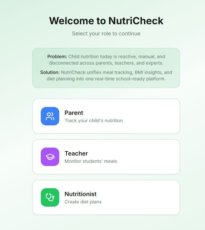 NutriCheck - Main product screenshot demonstrating key features and user interface