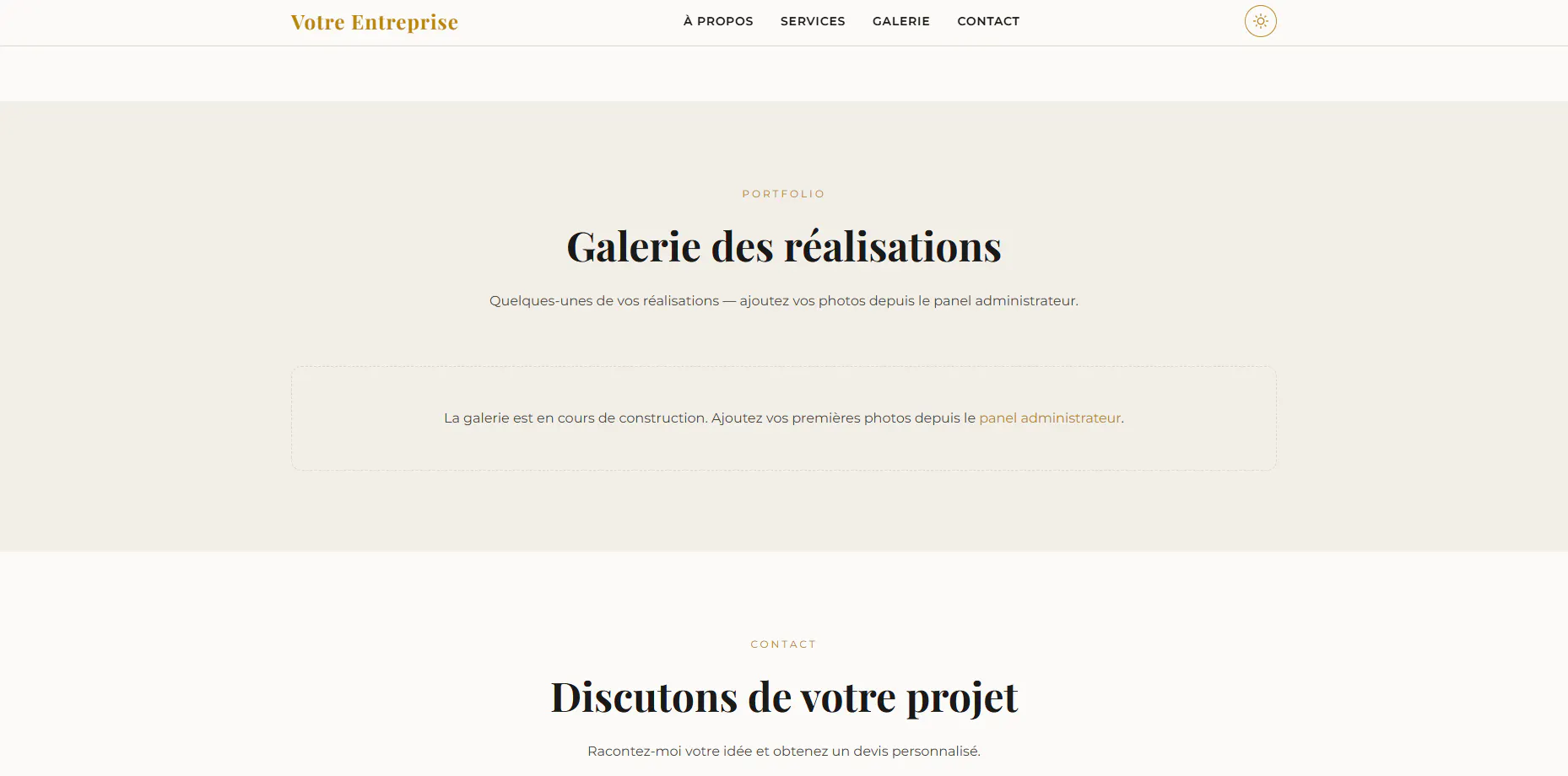 Craftsman Website Template gallery image