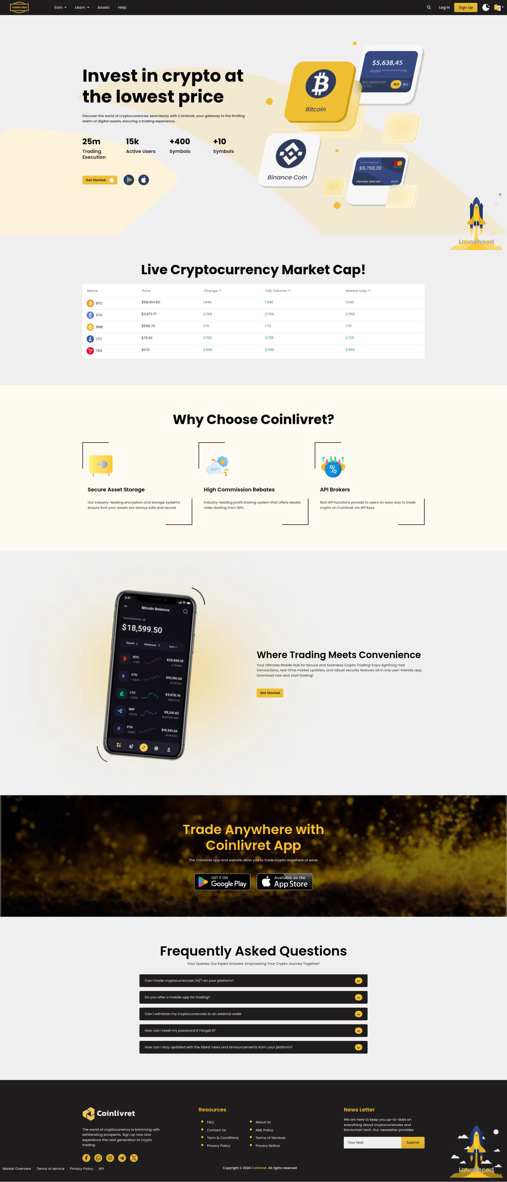 Binance clone gallery image