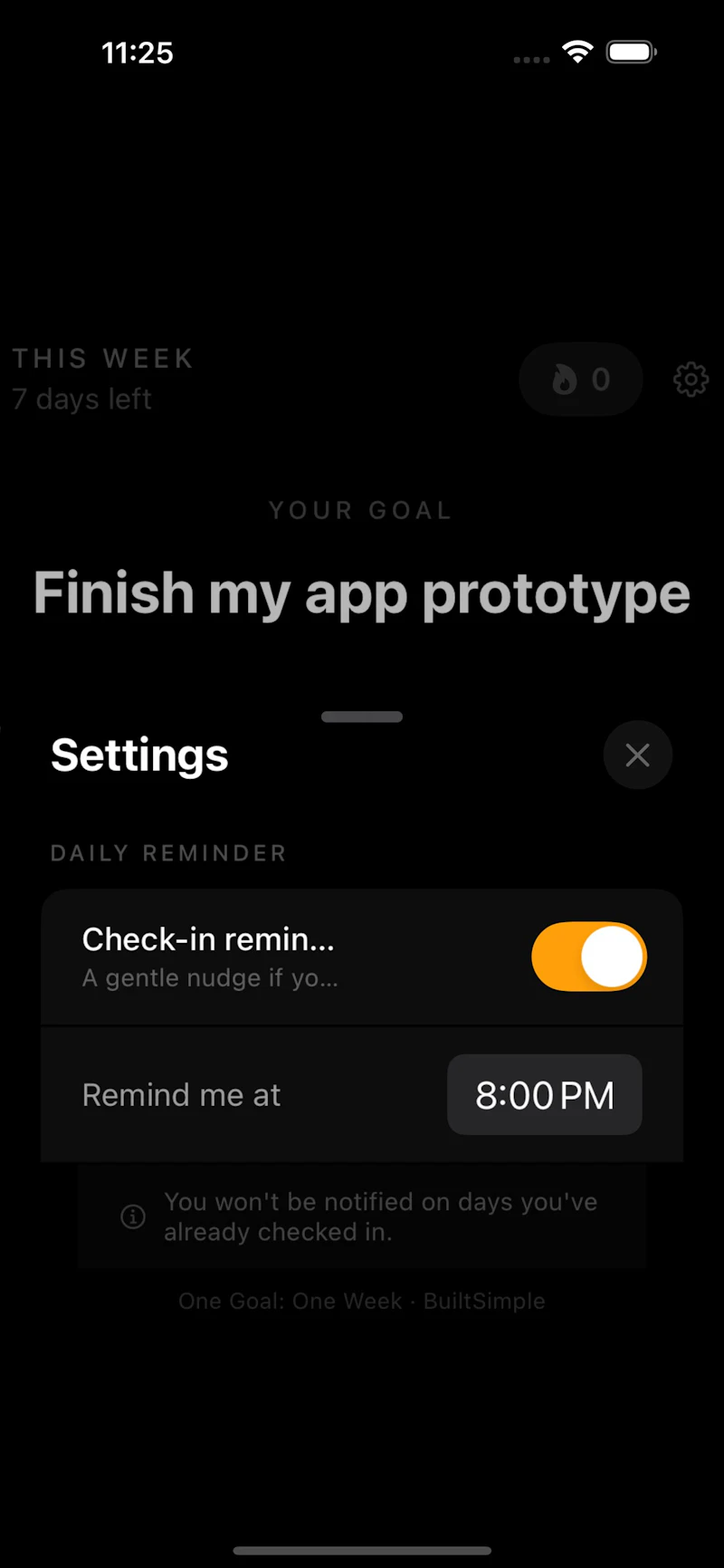 One Goal: One Week screenshot 3