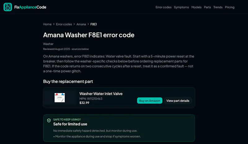 FixApplianceCode screenshot 4
