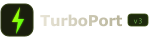 TurboPort  - Product Hunt launch logo and brand identity
