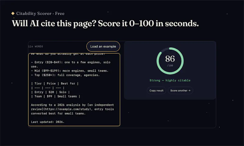 Citability Scorer screenshot 1