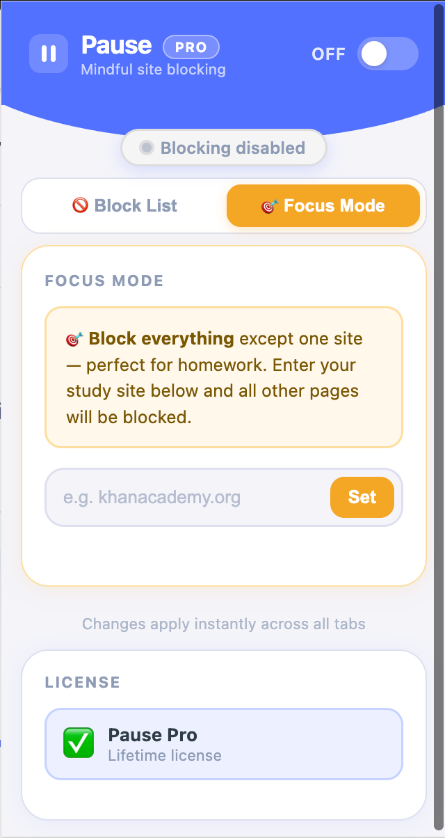 Pause - Website Blocker gallery image