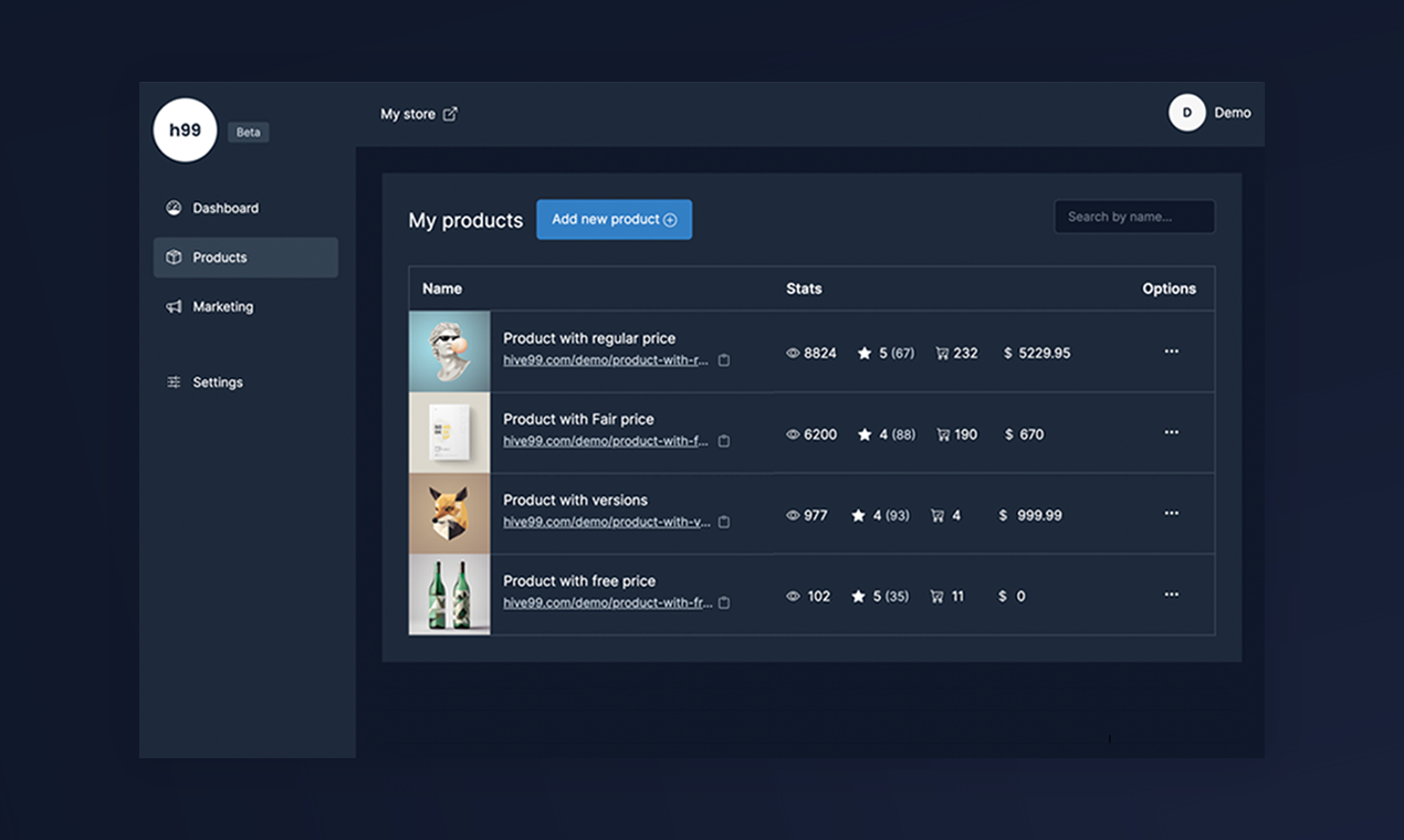 Hive99 beta - Vendi prodotti digitali con commissioni 0% media 4
