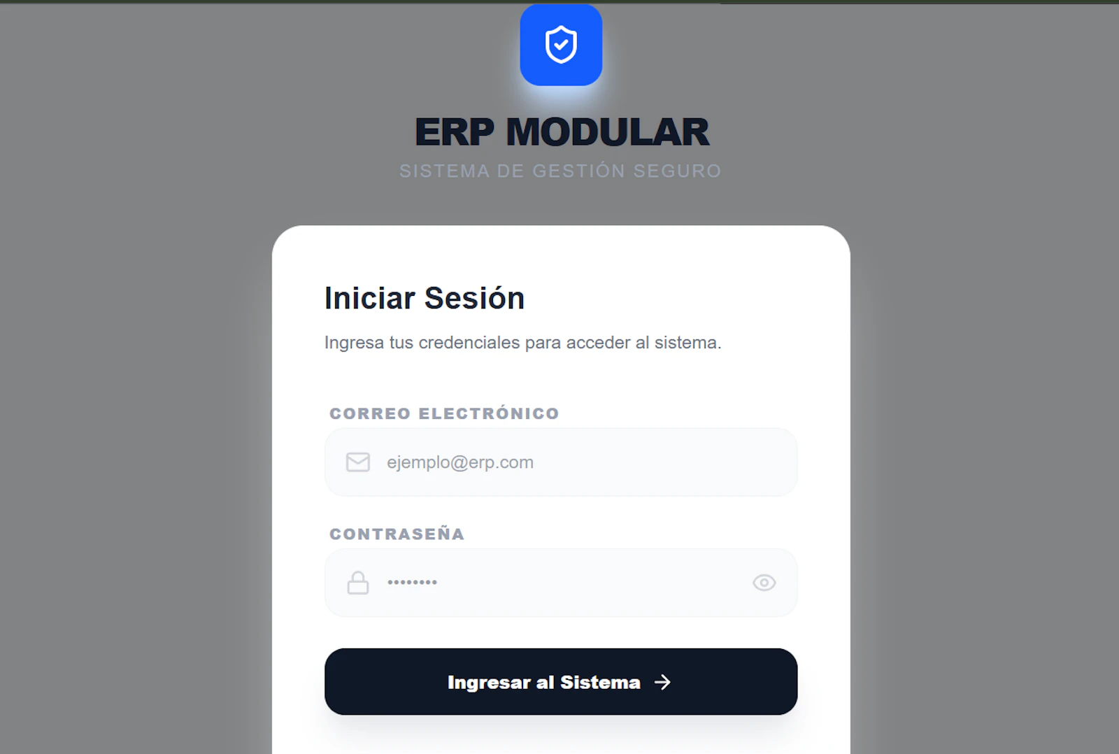 Sistema ERP  screenshot 1