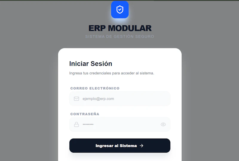 Sistema ERP  screenshot 1
