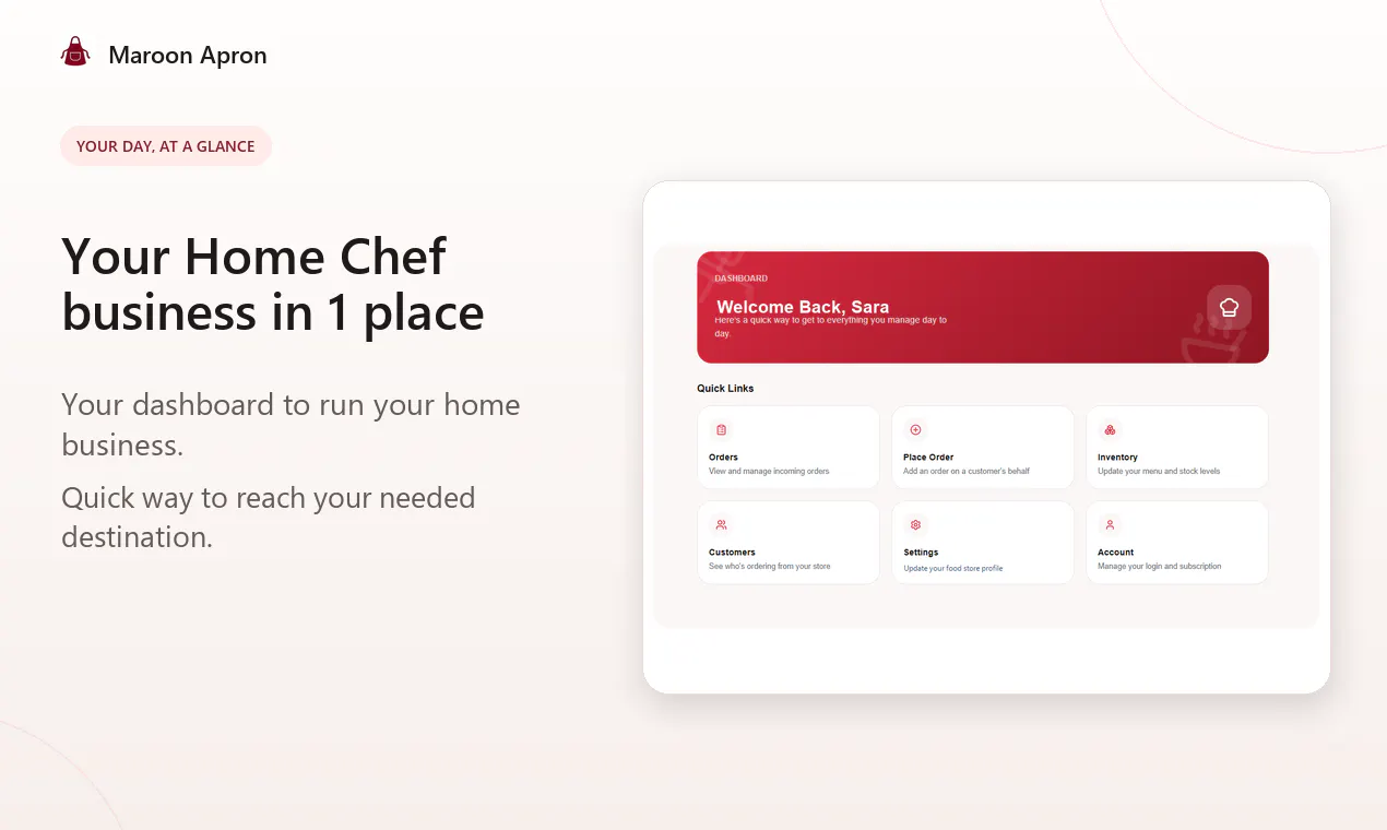 Maroon Apron - For Home Chefs gallery image