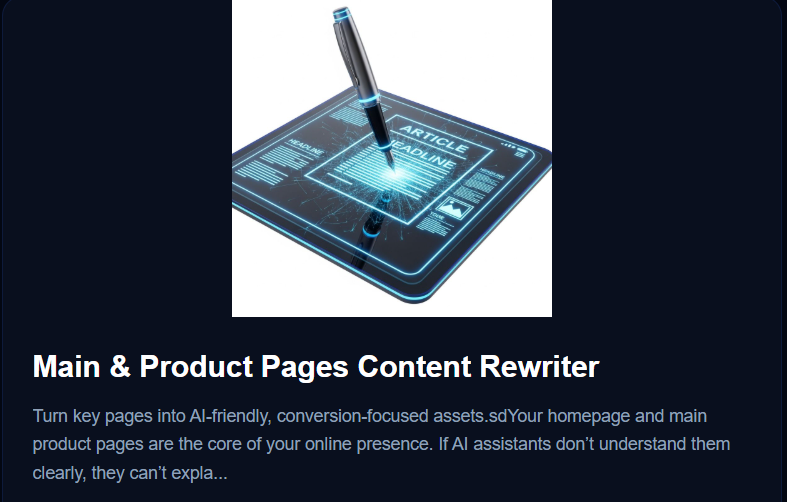 Website AI Score - Screenshot 4 showing product features and functionality