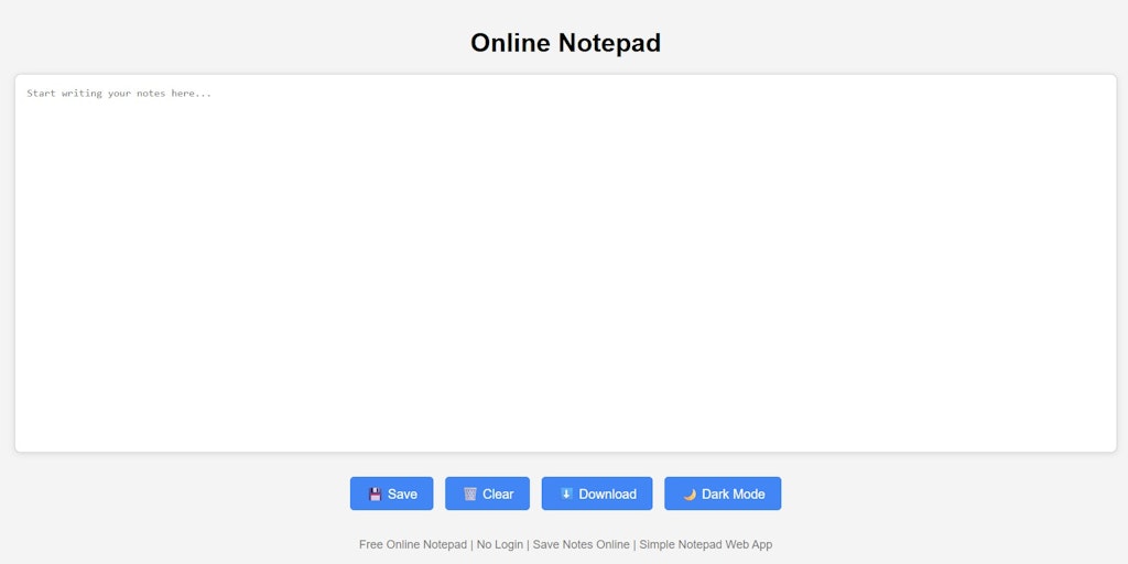 Online Notepad