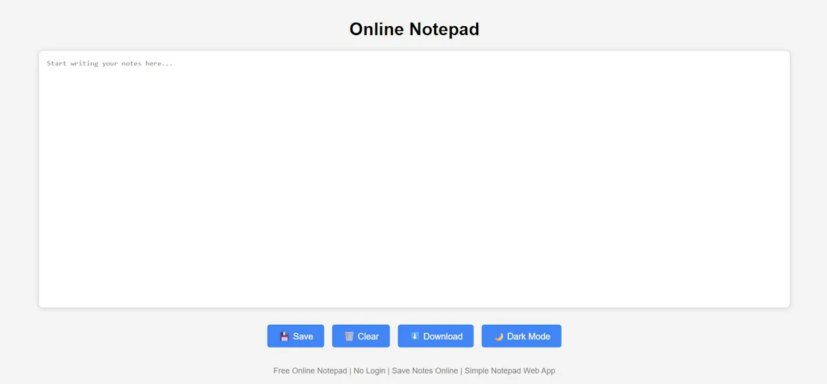 Online Notepad
