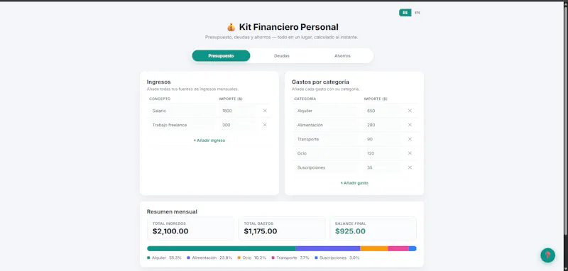Personal Finance Kit screenshot 2