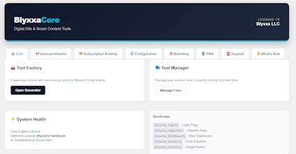 Blyxxa SaaS Engine gallery image