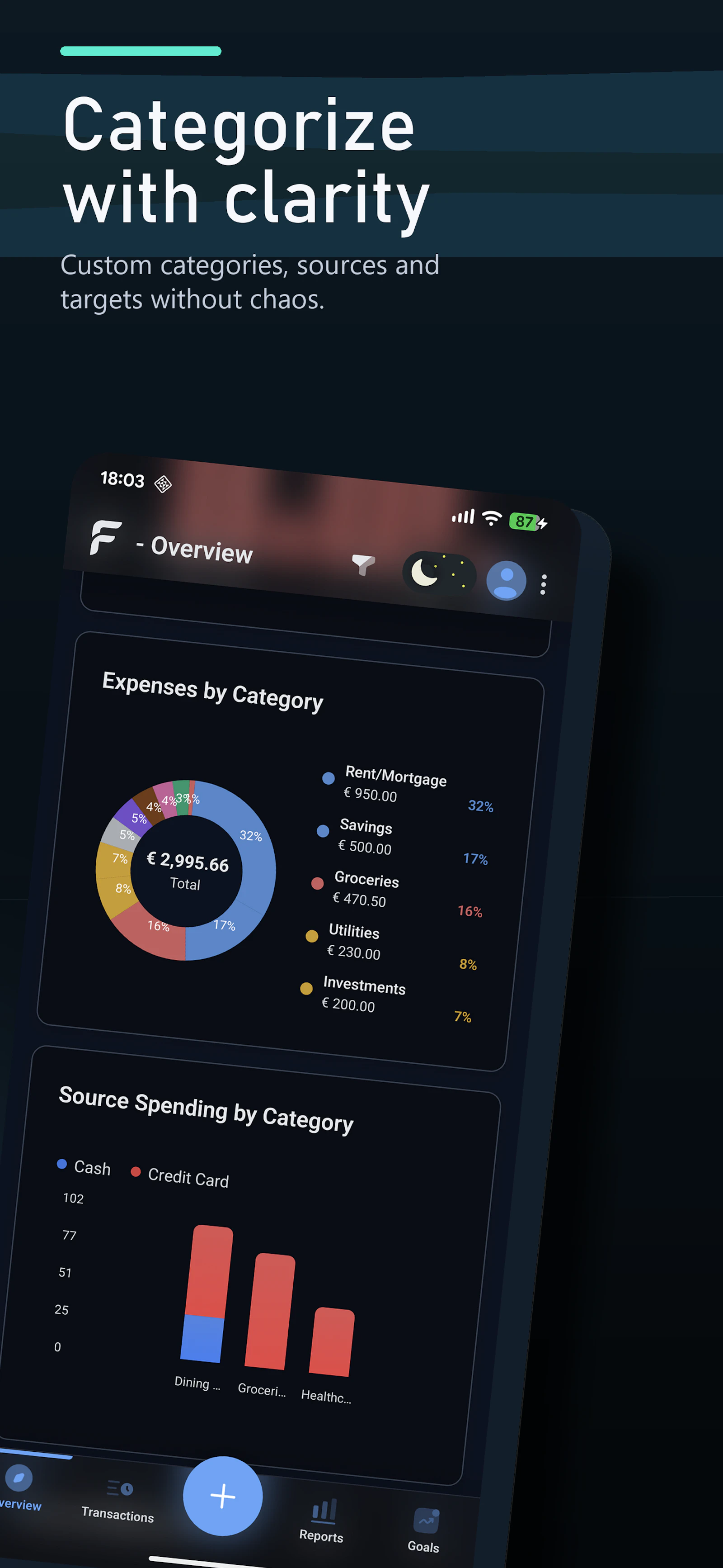 FinX – Privacy-First Finance Tracker screenshot 4