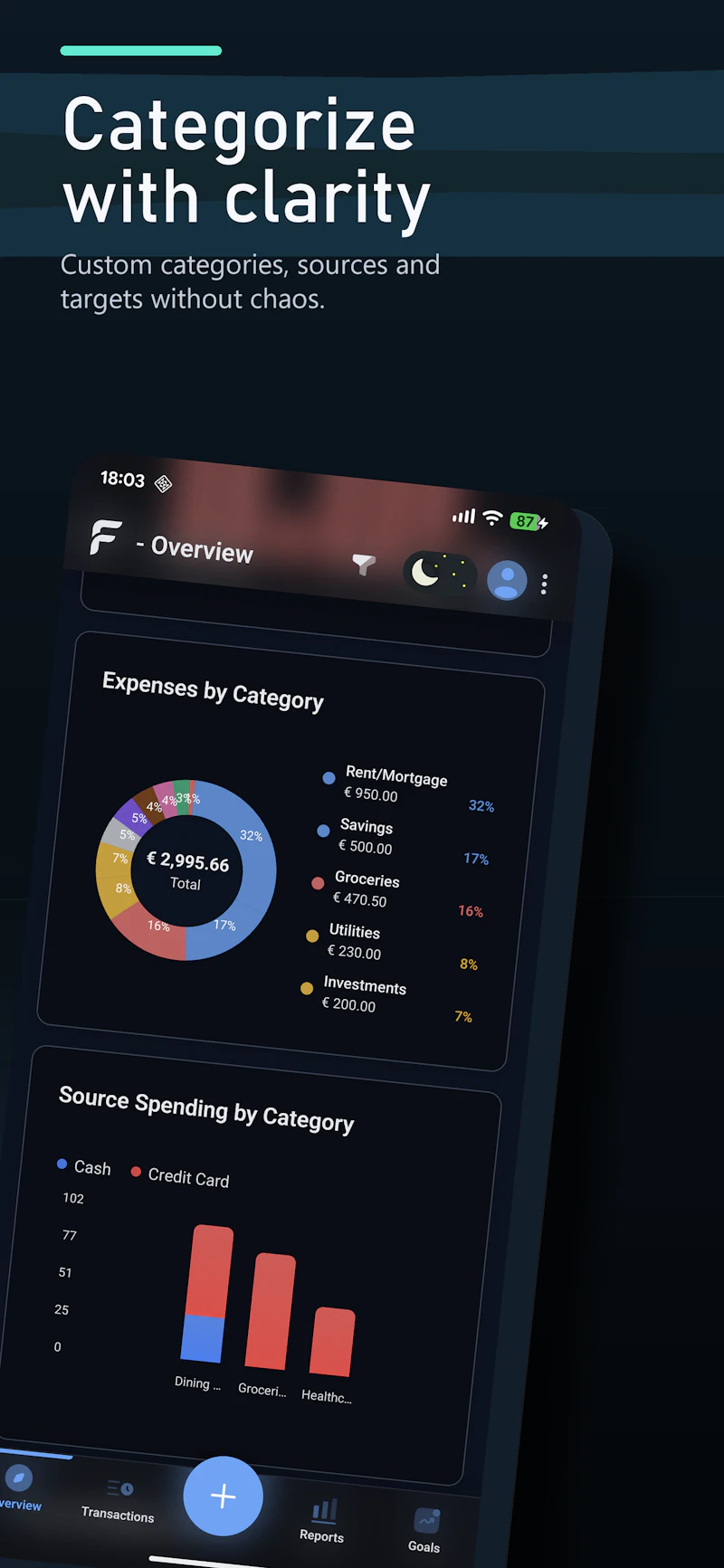 FinX – Privacy-First Finance Tracker screenshot 4