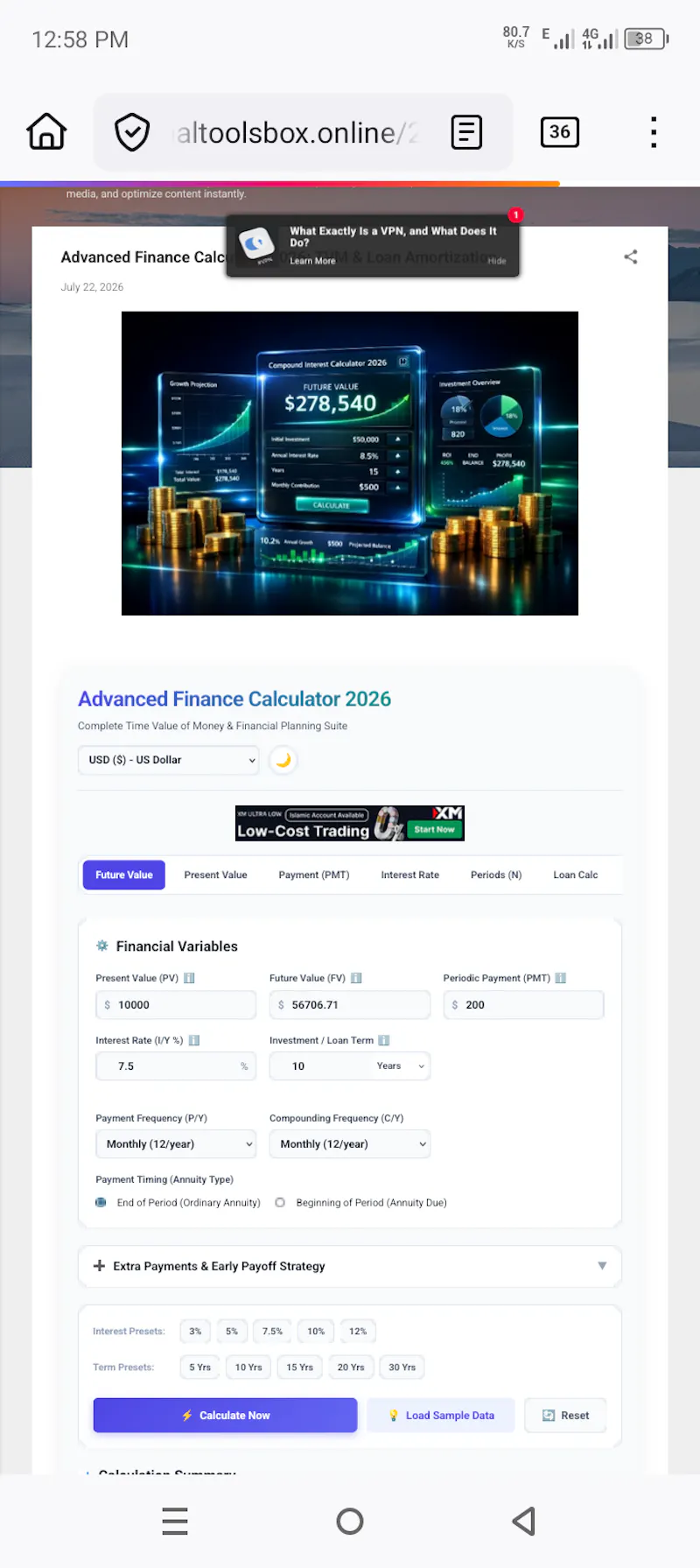 Advanced Finance Calculator 2026 screenshot 7