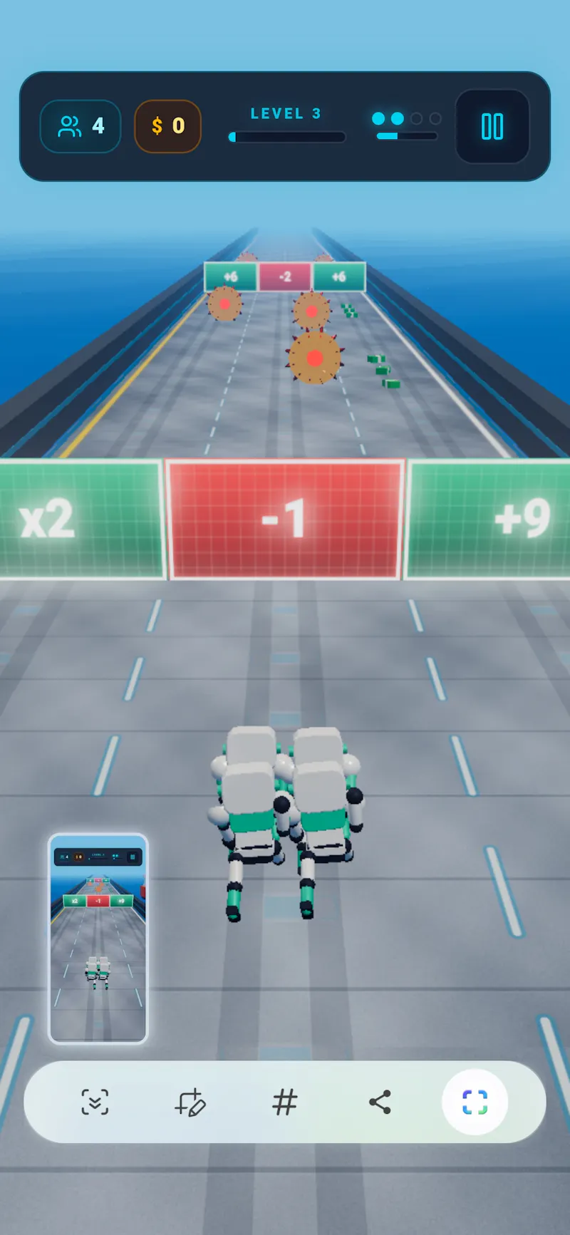 NeonBot Rush: Crowd Runner 3D screenshot 5