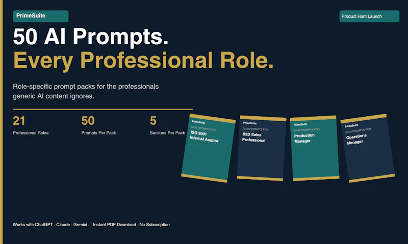 PrimeSuite AI Prompt Packs screenshot 1