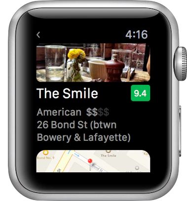 Foursquare on Apple Watch