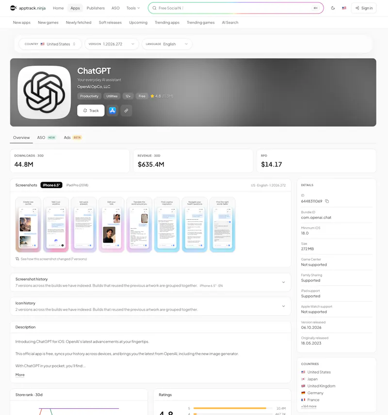 AppTrack Ninja screenshot 3