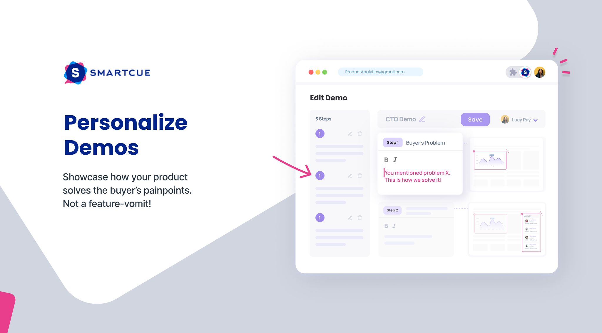 Smartcue - Demo di prodotto personalizzate, create in minuti non ore media 4