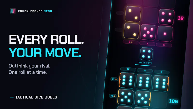 Knucklebones Neon screenshot 1