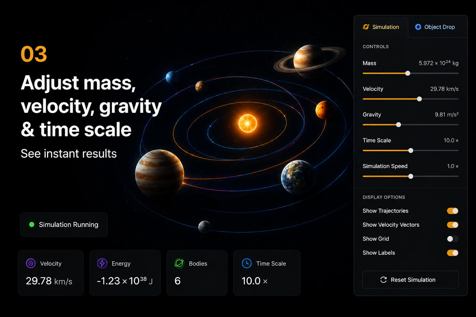 Gravity Simulator screenshot 3