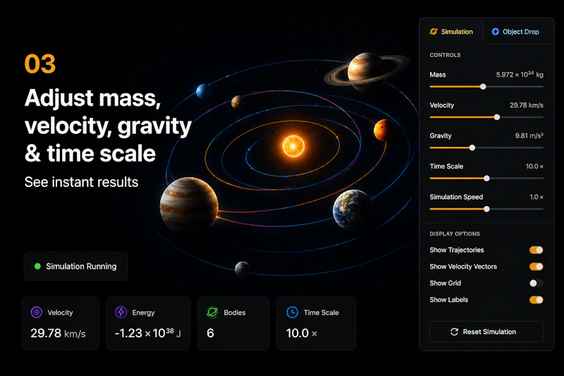 Gravity Simulator screenshot 3