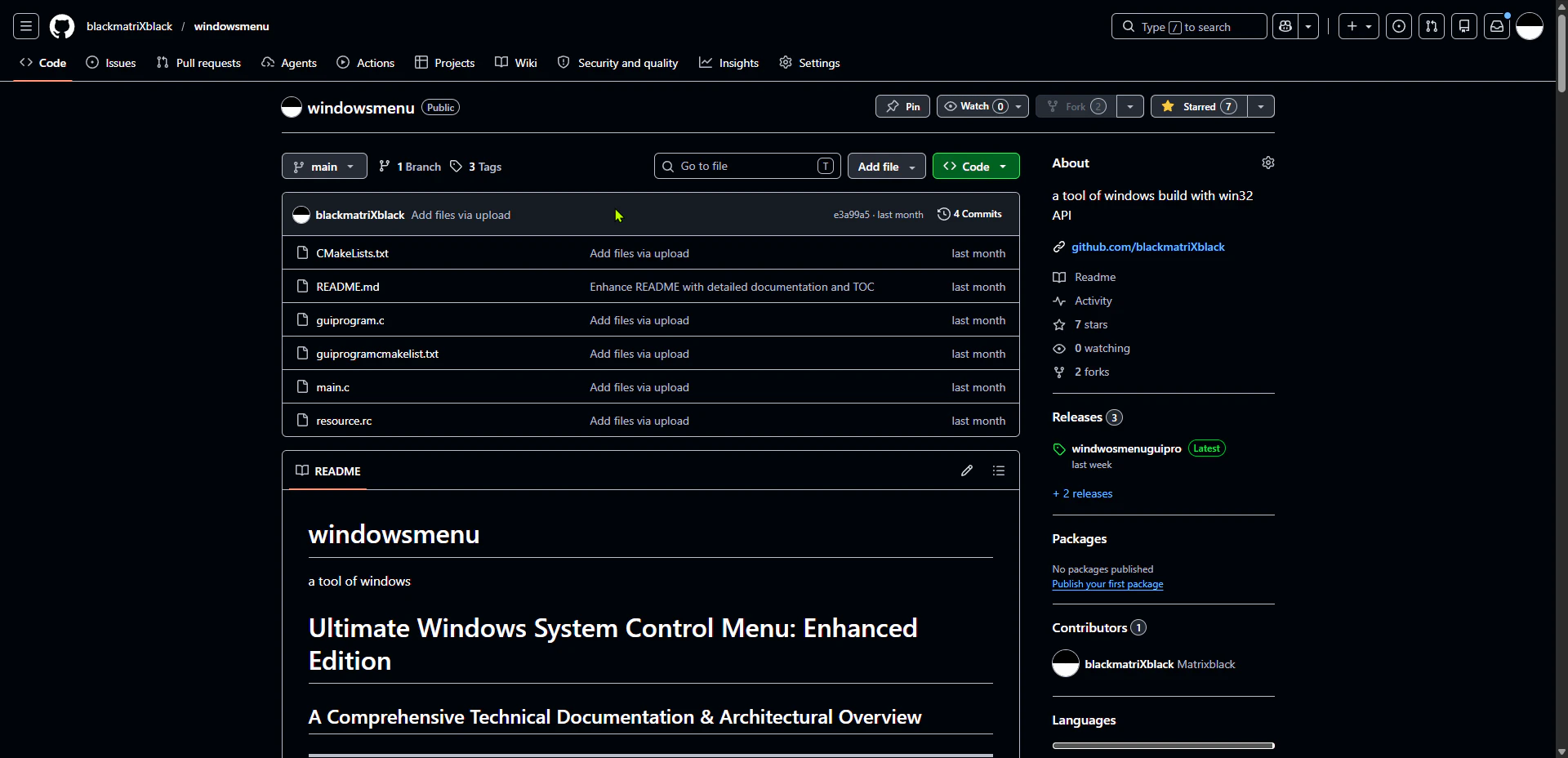 windowsmenu screenshot 1