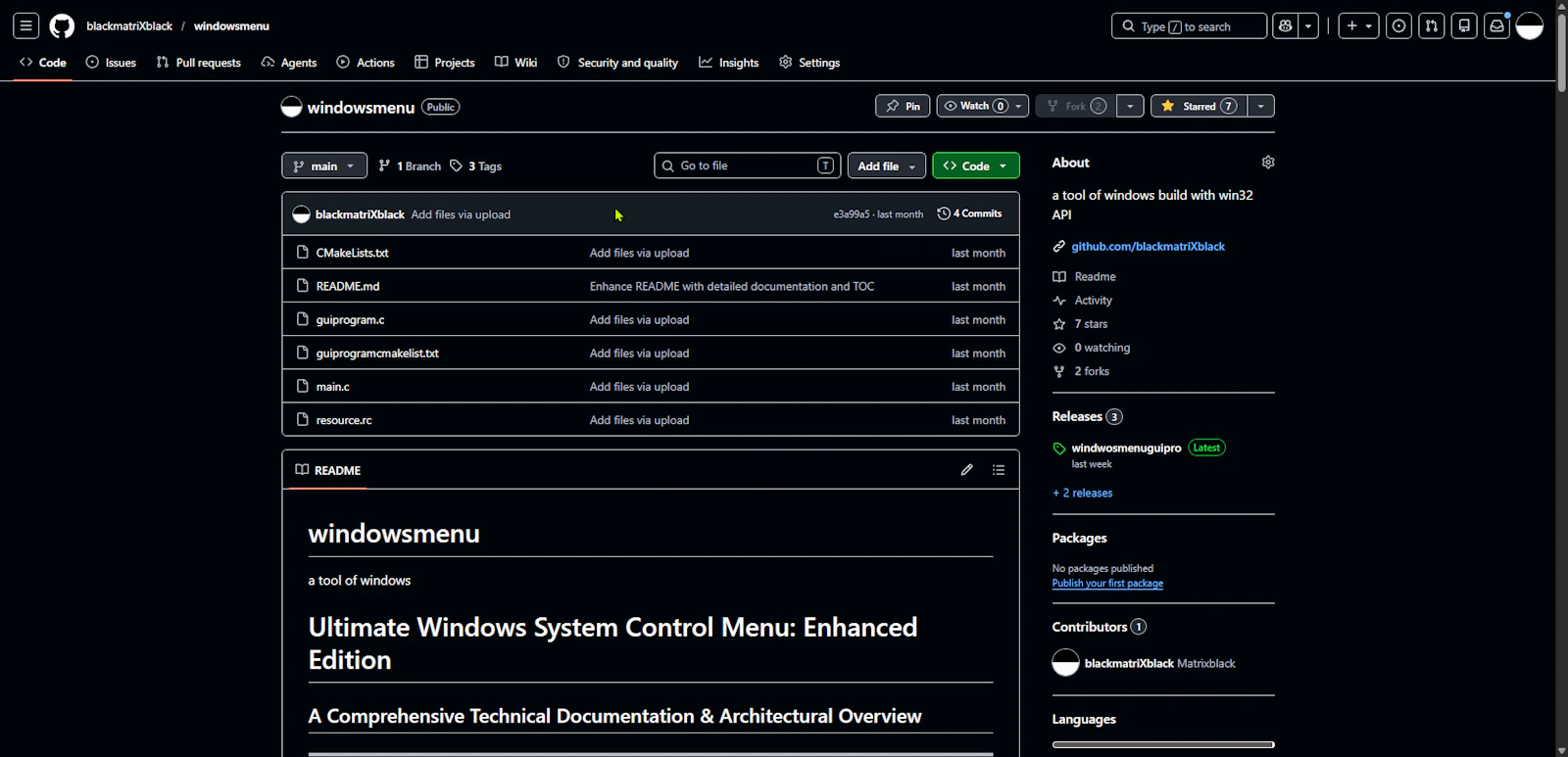 windowsmenu screenshot 1
