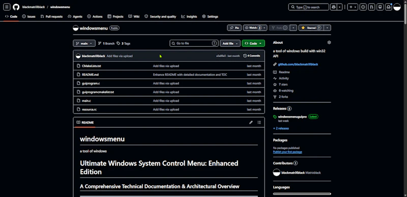 windowsmenu screenshot 1