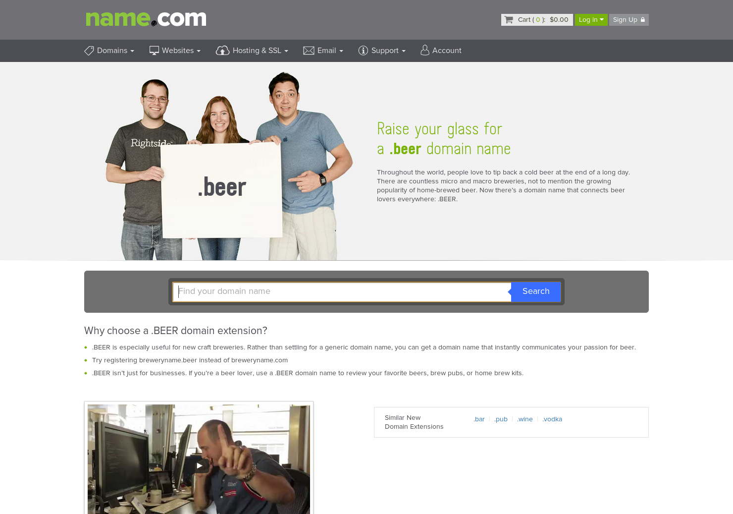 .BEER Domain Name
