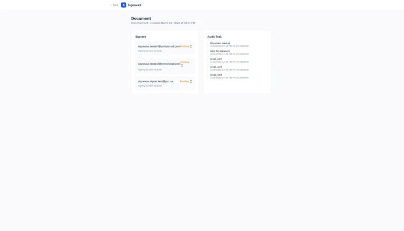 SignovaX screenshot 2