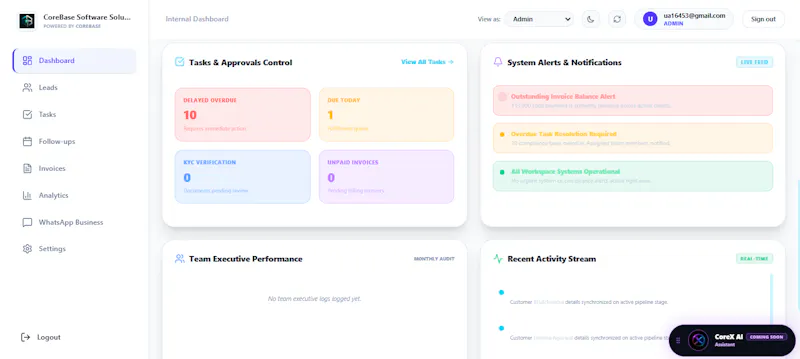CoreBase - Business Operating System screenshot 2