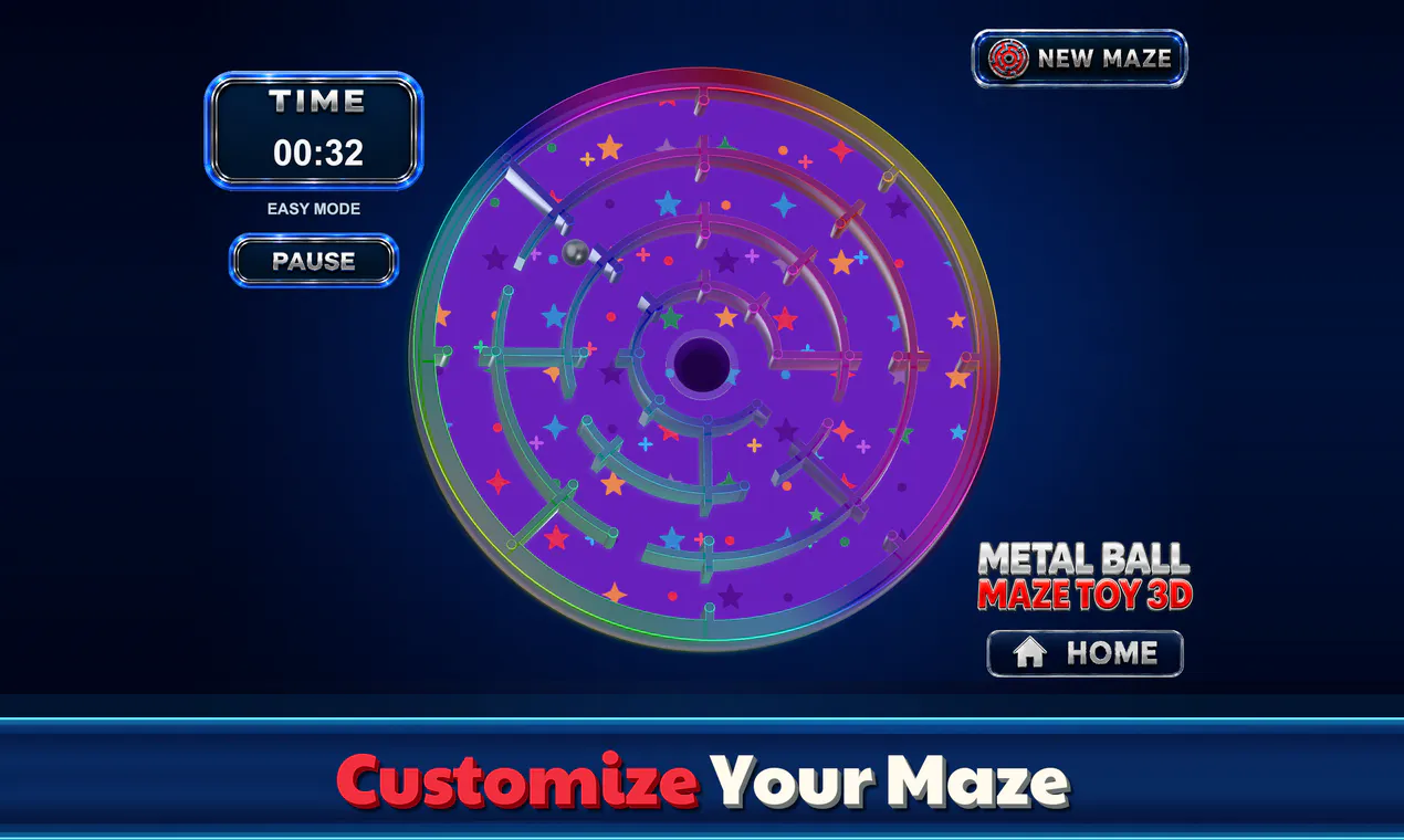 Metal Ball Maze Toy 3D gallery image