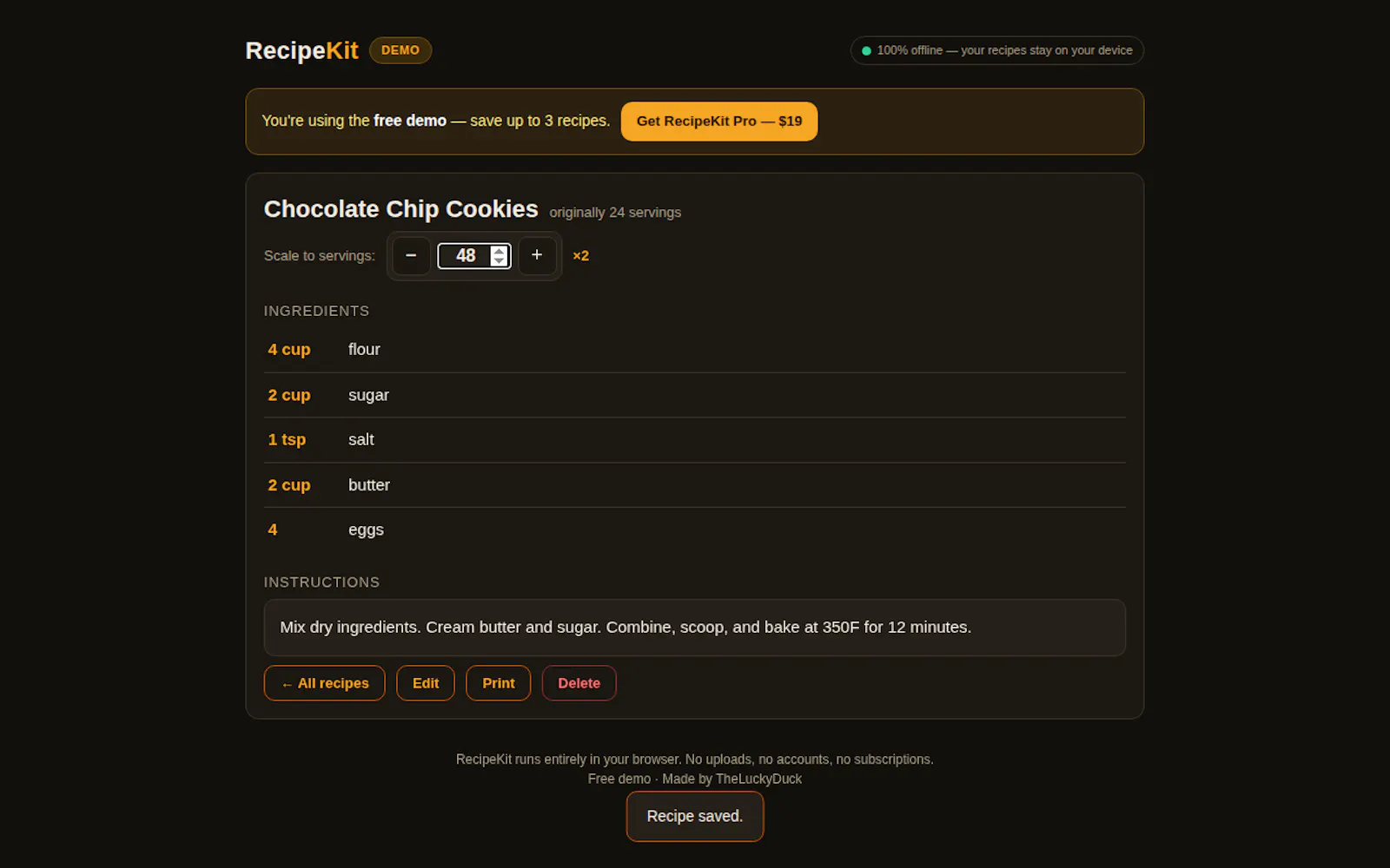 RecipeKit screenshot 2
