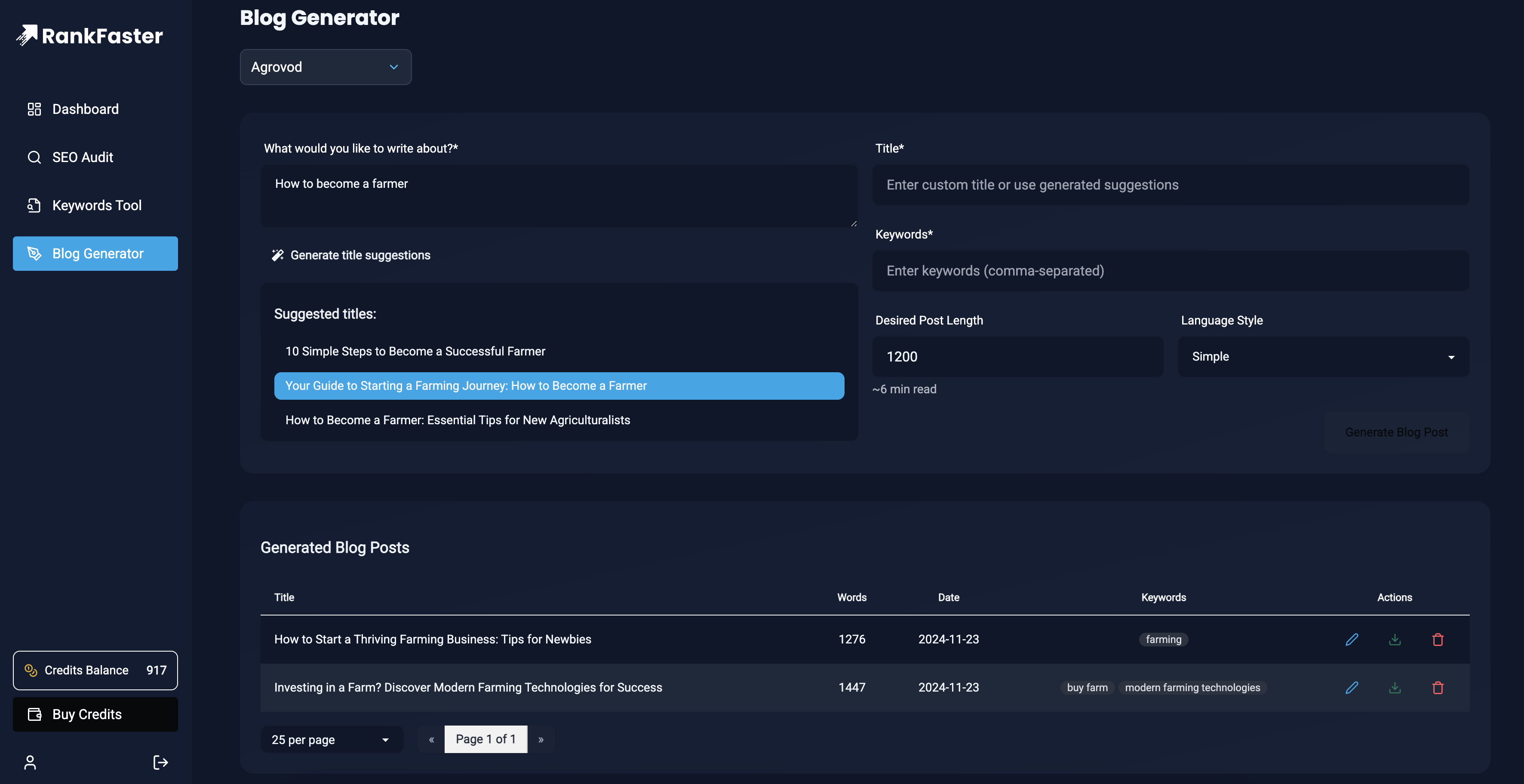 وسائط Rankfaster - مجموعة أدوات SEO بسيطة وبأسعار معقولة للاستخدام 6
