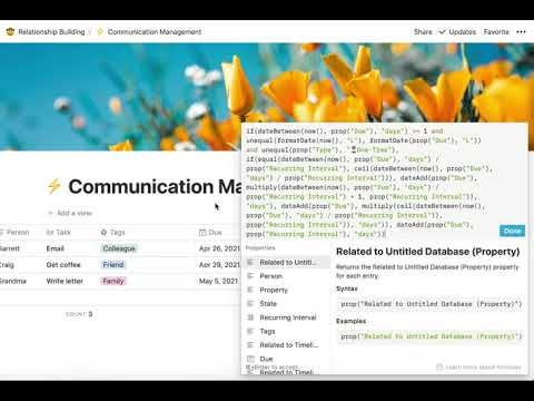 Relationship Building Notion Template gallery image