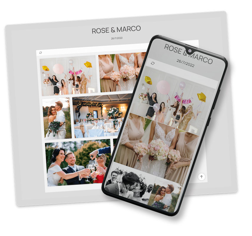 Eventocam | QR Guest Photo Sharing - Main product screenshot demonstrating key features and user interface