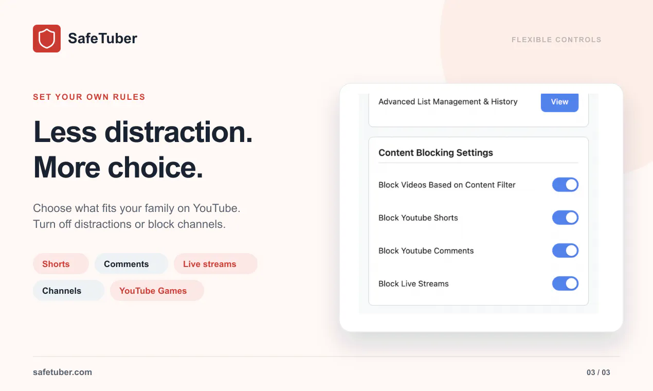 SafeTuber – YouTube Content Filter gallery image