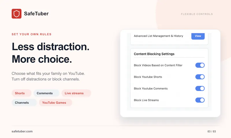 SafeTuber – YouTube Content Filter screenshot 4
