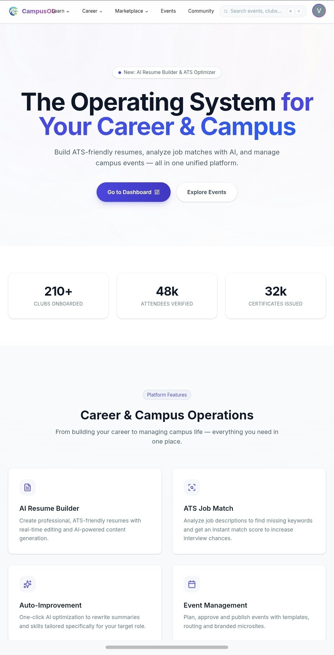 CampusOS - Screenshot 3 showing product features and functionality