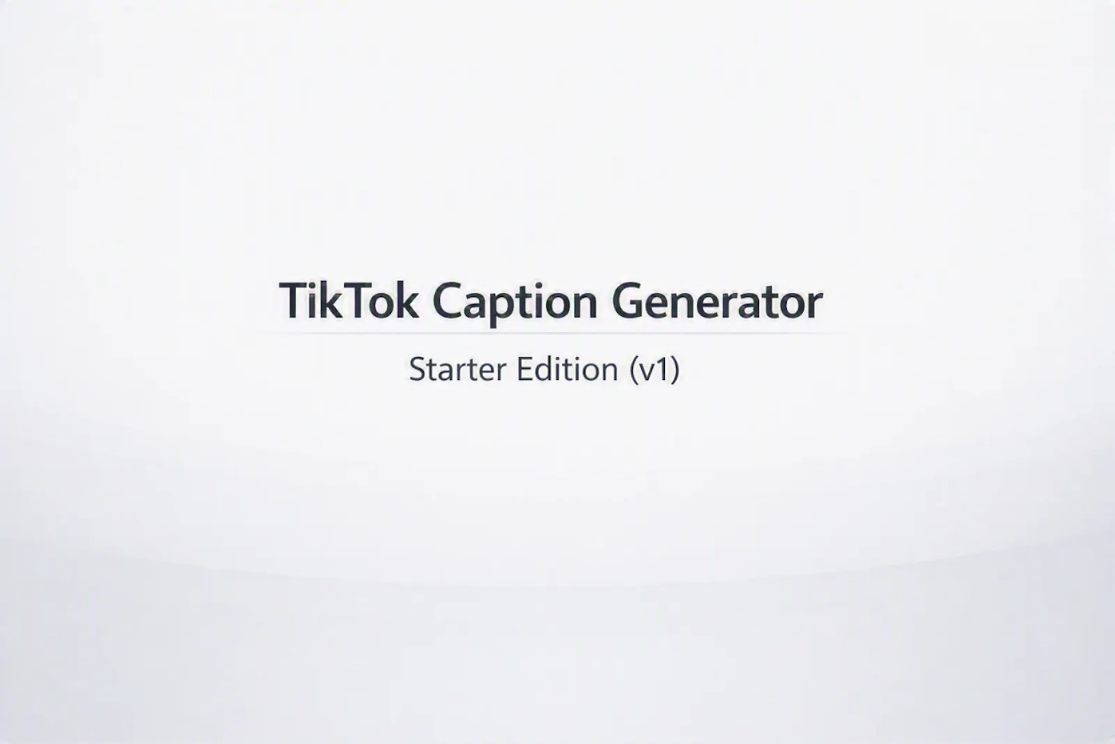 TikTok Caption Generator (v1) screenshot 1