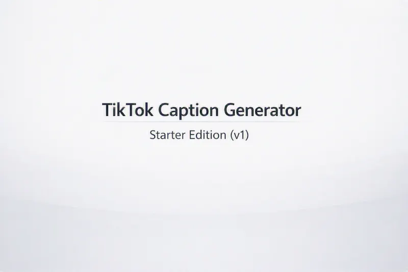 TikTok Caption Generator (v1) screenshot 1