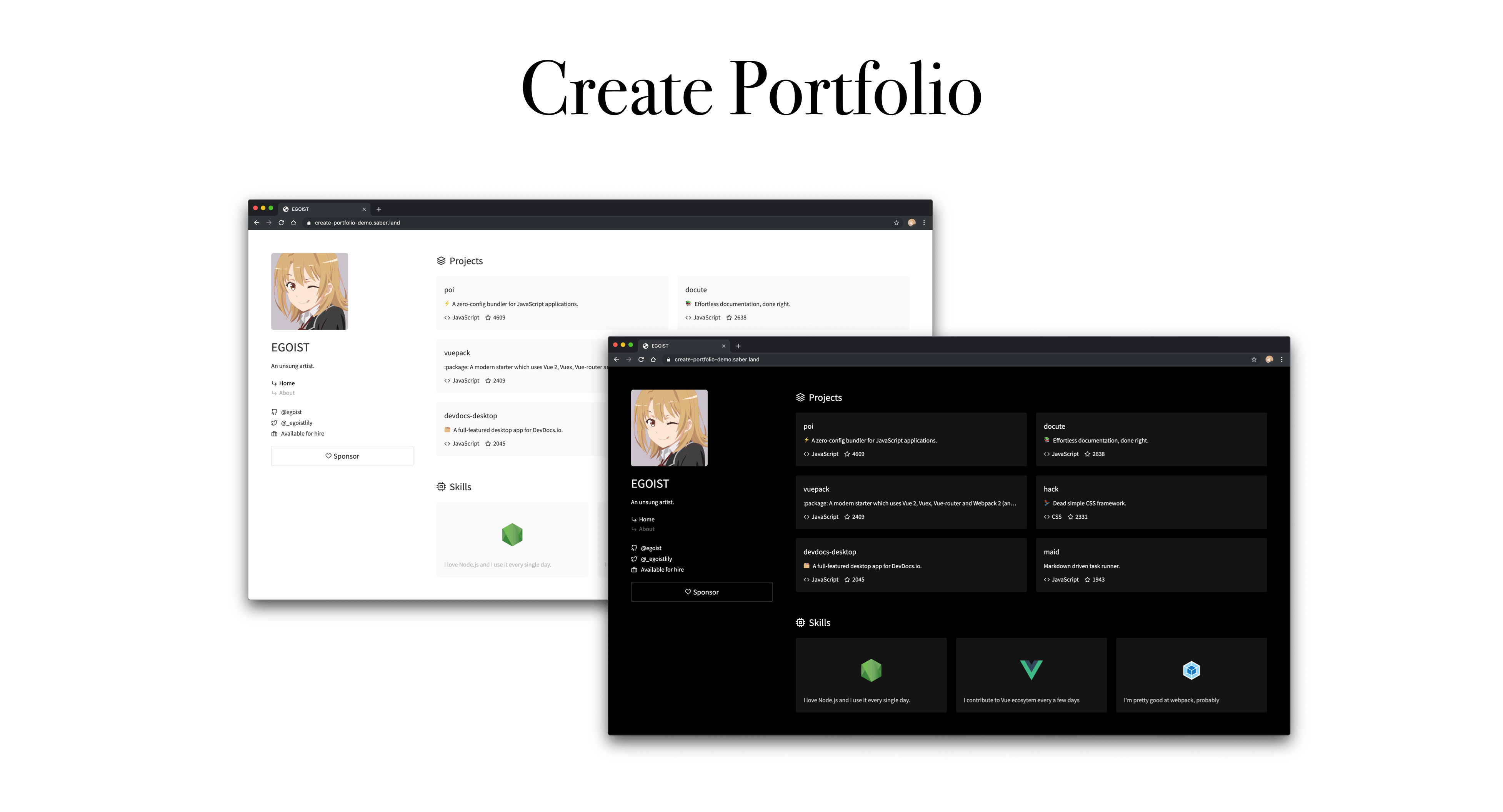 Create Portfolio media 1