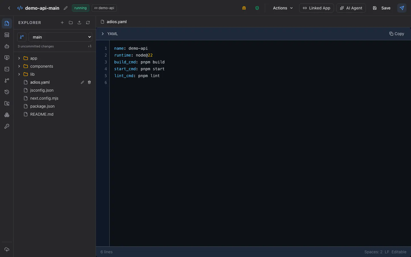 Adios.dev - AI Workspace gallery image